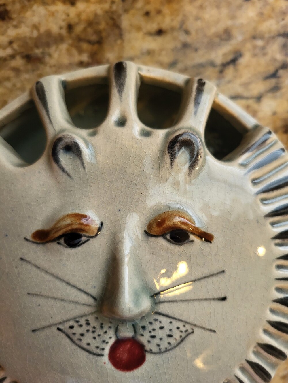 1960s Lion Valley MCM 4.75 x 5 Inch Stoneware Planter - Picture 11 of 11